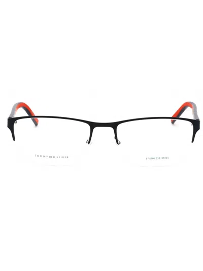 Tommy Hilfiger Men's Rectangular Metal Eyeglasses In Multi