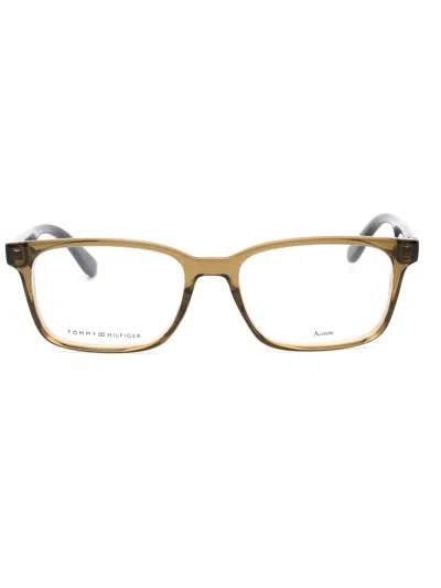 Tommy Hilfiger Men's Rectangular Mini Eyeglasses In Green