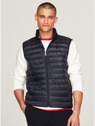 Tommy Hilfiger Men's Recycled Packable Vest In Blue