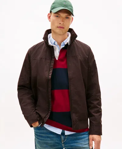 Tommy Hilfiger Men's Regatta Water Resistant Jacket In Brown
