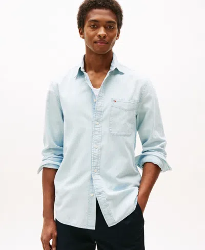 Tommy Hilfiger Men's Regular-fit Chambray Pocket Shirt