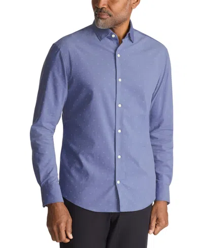 Tommy Hilfiger Men's Regular Fit Corduroy Dress Shirt In Blue
