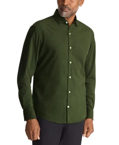 Tommy Hilfiger Men's Regular Fit Corduroy Dress Shirt In Green