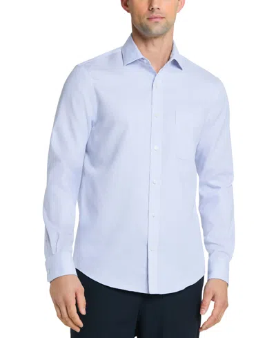 Tommy Hilfiger Mens Regular Fit Dress Shirt In Blue