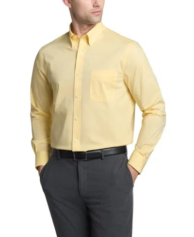 Tommy Hilfiger Men's Regular Fit Dress Shirt In Yellow