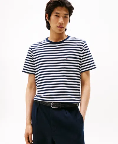 Tommy Hilfiger Stripe Pocket T In Multi