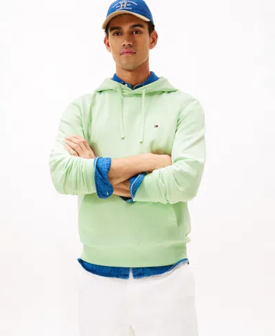 Tommy Hilfiger Men's Regular-fit Essential Terry Hoodie In Green