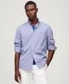 Tommy Hilfiger Oxford Dobby Long Sleeve Shirt Blue In Wedge Blue,optic White