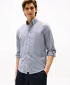 Tommy Hilfiger Men's Regular-fit Gingham Performance Shirt In Blue