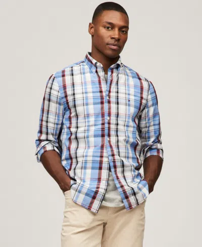 Tommy Hilfiger Men's Regular-fit Heritage Check Shirt In Blue Spell,check
