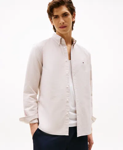Tommy Hilfiger Men's Regular-fit Heritage Oxford Shirt In Brown