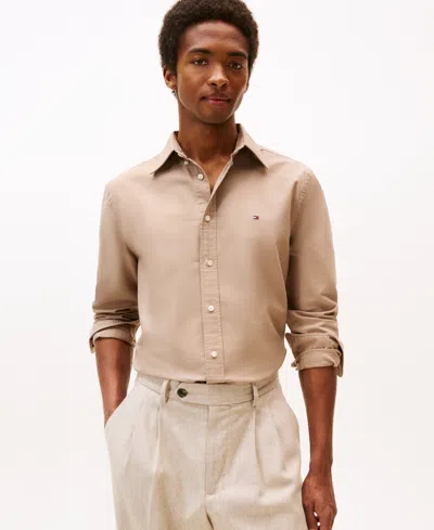 Tommy Hilfiger Men's Regular-fit Heritage Oxford Shirt In Neutral