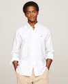 Tommy Hilfiger Regular Fit Solid Stretch Oxford Shirt In Optic White