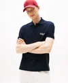 Tommy Hilfiger Men's Regular-fit Logo Script Polo Shirt In Blue