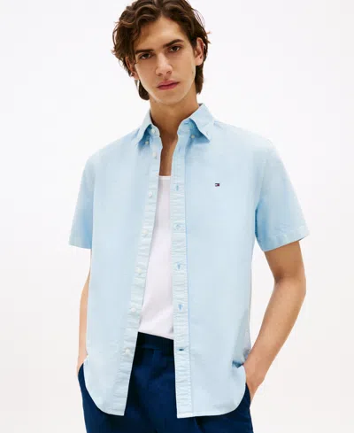 Tommy Hilfiger Regular Fit Stretch Oxford Shirt In Provence