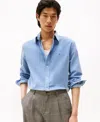 Tommy Hilfiger Men's Regular-fit Solid Corduroy Shirt In Blue