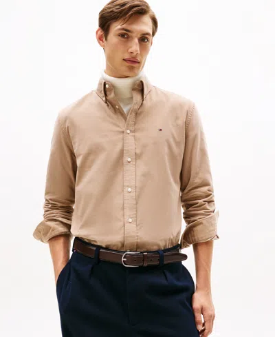 Tommy Hilfiger Men's Regular-fit Solid Corduroy Shirt In Multi