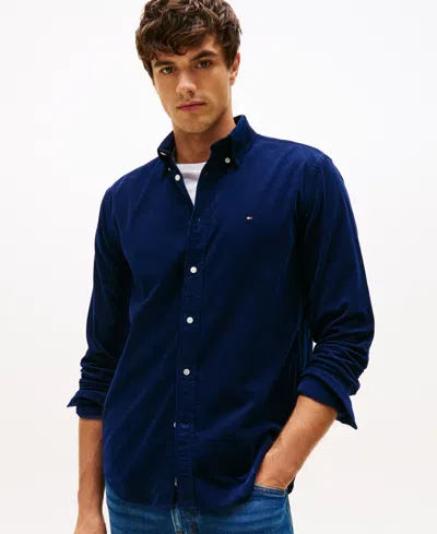 Tommy Hilfiger Men's Regular-fit Solid Corduroy Shirt In Multi