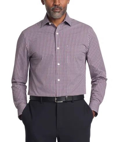 Tommy Hilfiger Men's Regular Fit Stretch Dress Shirt In Purple