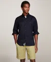 Tommy Hilfiger Men's Regular-fit Stretch Poplin Button-down Shirt In Desert Sky