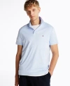 Tommy Hilfiger Regular Fit Heathered Performance Polo In Breezy Blue