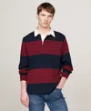 Tommy Hilfiger Royal Buffalo Bills Connor Oversized Rugby Long Sleeve Polo In Deep Rouge,desert Sky