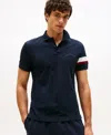 Tommy Hilfiger Regular Fit Signature Stripe Sleeve Polo In Blue