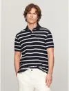 Tommy Hilfiger Regular Fit Stripe Polo In Black