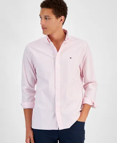 Tommy Hilfiger Heritage Oxford Stripe Shirt Clothing In Rose Petal/white