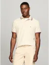 Tommy Hilfiger Regular Fit Tommy Wicking Polo In Beige