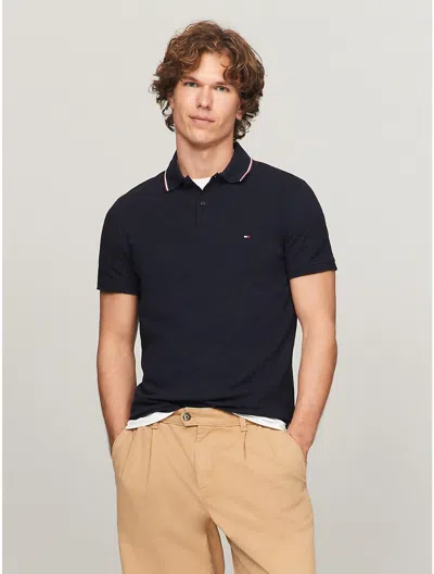 Tommy Hilfiger Regular Fit Tommy Wicking Polo In Desert Sky
