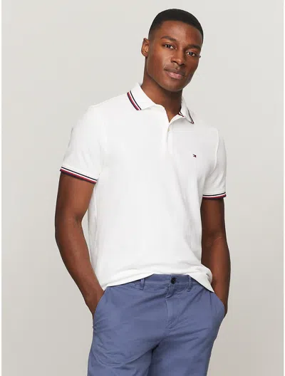 Tommy Hilfiger Regular Fit Tommy Wicking Polo In Fresh White