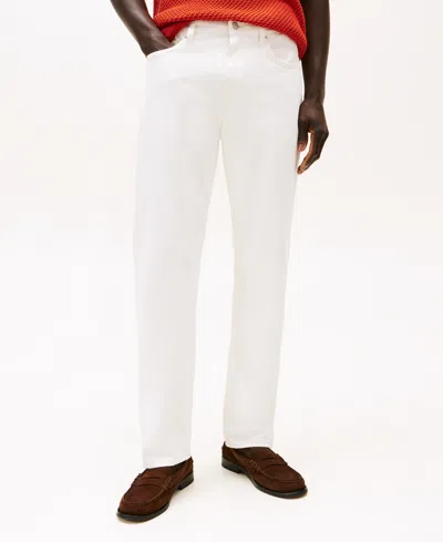 Tommy Hilfiger Men's Regular-fit White Jeans In Ecru