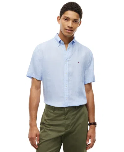 Tommy Hilfiger Pigment-dyed Buttoned Shirt In Blue