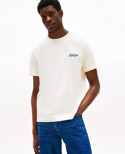 Tommy Hilfiger Men's Relaxed Fit Short Sleeve Crewneck Logo Graphic T-shirt In Ivory Petal