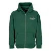 Tommy Hilfiger Men's Relaxed Luxe Zip Hoodie Court Green In Court Green