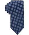 Tommy Hilfiger Men's Retro Square Tie In Navy/white In Blue