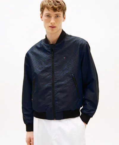 Tommy Hilfiger Men's Reversible Bomber Jacket In Desert Sky