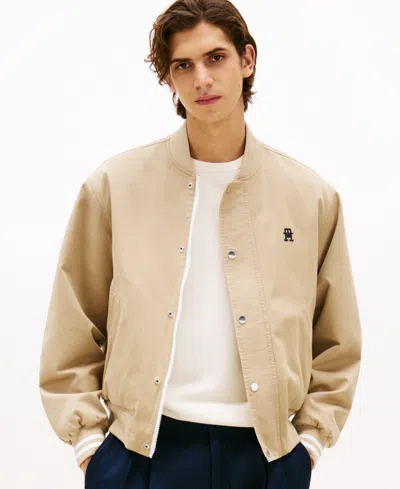 Tommy Hilfiger Men's Reversible Bomber Jacket In Sandalwood