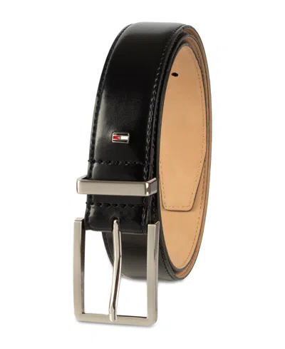 Tommy Hilfiger Men's Reversible Dress Leather Belt In Black