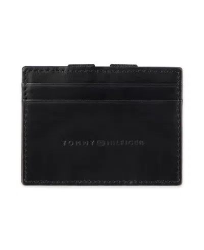 Tommy Hilfiger Men's Rfid Compact Magic Card Case Wallet In Black