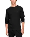 Tommy Hilfiger Thermal Crewneck T In Black
