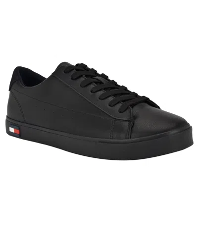 Tommy Hilfiger Men's Risher Low Top Lace Up Sneakers In Black