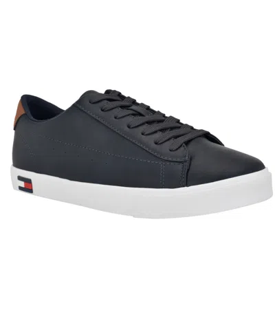 Tommy Hilfiger Men's Risher Low Top Lace Up Sneakers In Navy,cognac