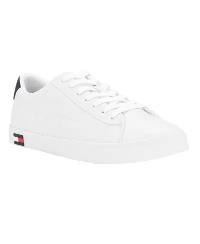 Tommy Hilfiger Men's Risher Low Top Lace Up Sneakers In White,navy