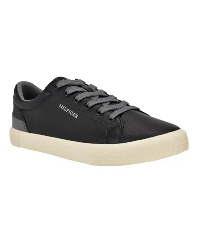 Tommy Hilfiger Men's Rocci Low Top Lace Up Sneakers In Black