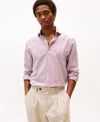Tommy Hilfiger Men's Royal Oxford Ithaca Long Sleeve Button Up Shirt In Pink