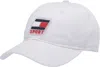 Tommy Hilfiger Men's Rubber Logo Branding Hat In White In White