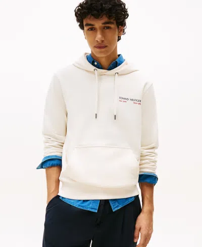 Tommy Hilfiger Men's Sail Graphic Logo Hoodie In Ivory Petal