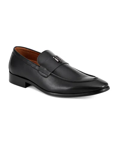 Tommy Hilfiger Men's Sawlin Logo Embellished Dress Loafers In Black